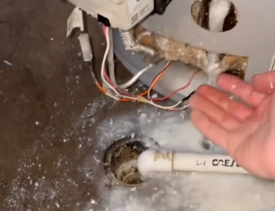 Flushing a water heater