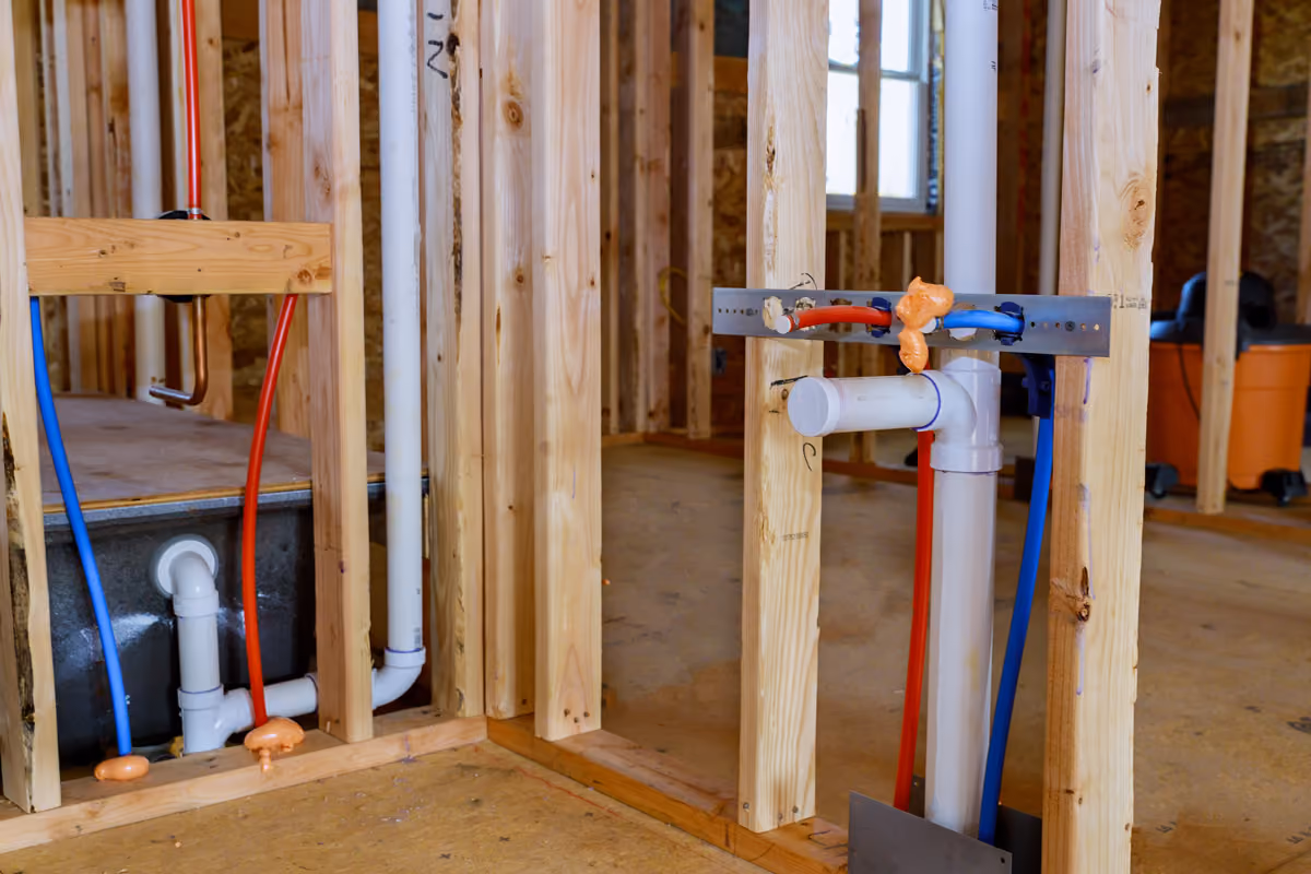 Plumbing in new construction
