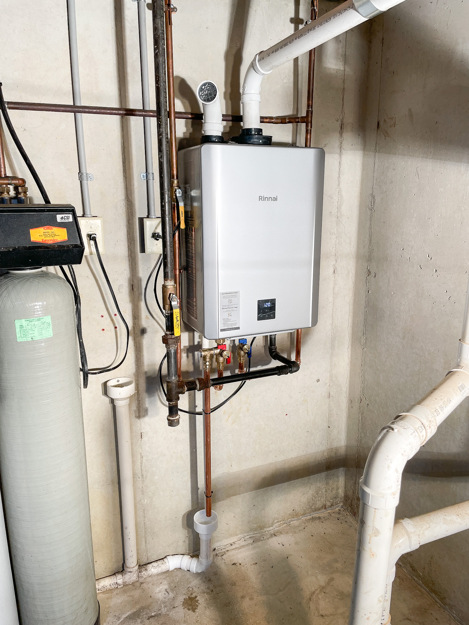 New electric water heater