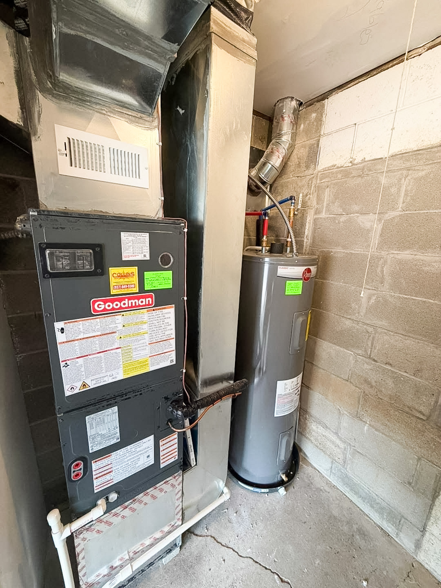 New water heater and plumbing