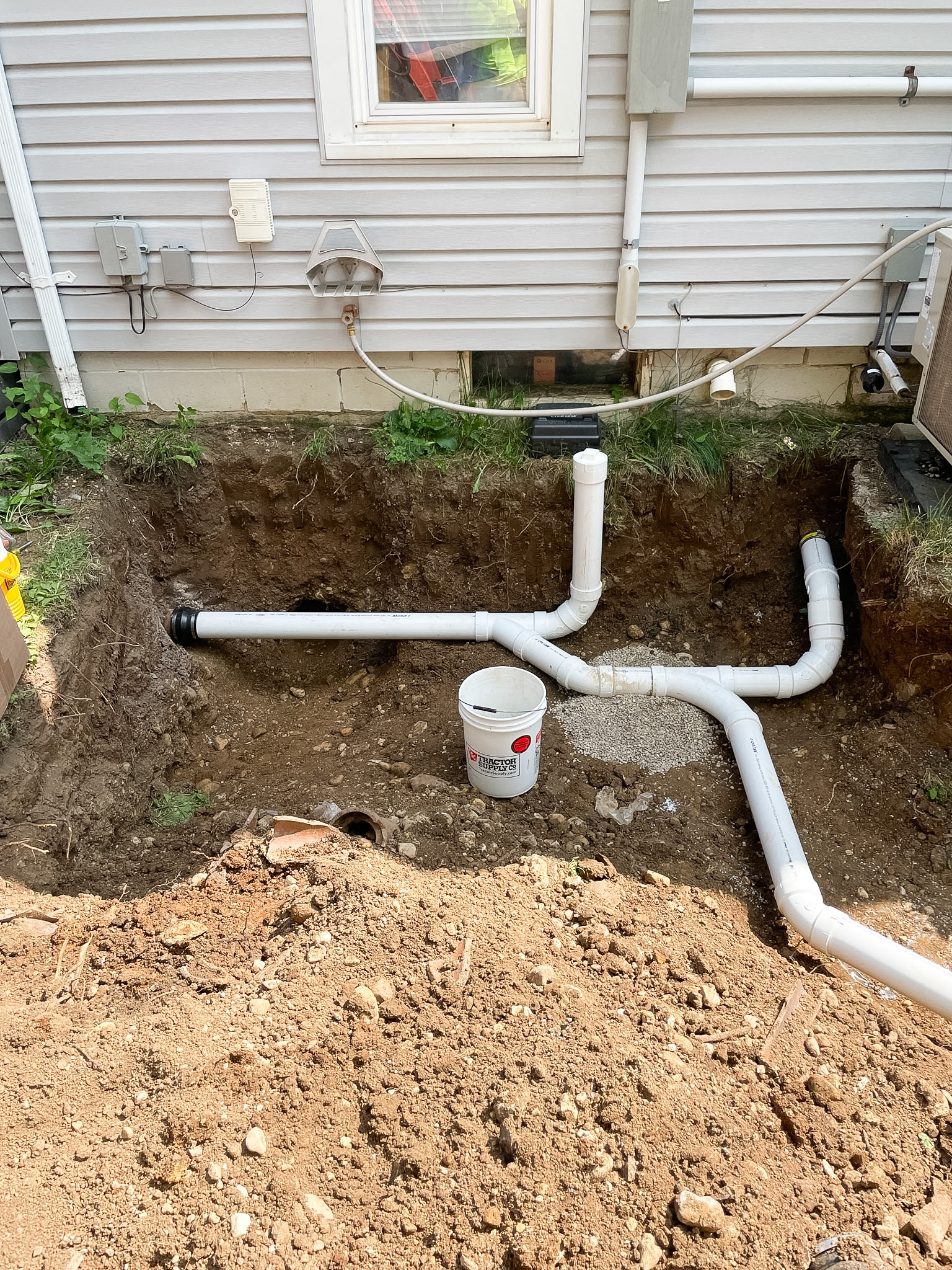 Undergound rough in for new home renovation