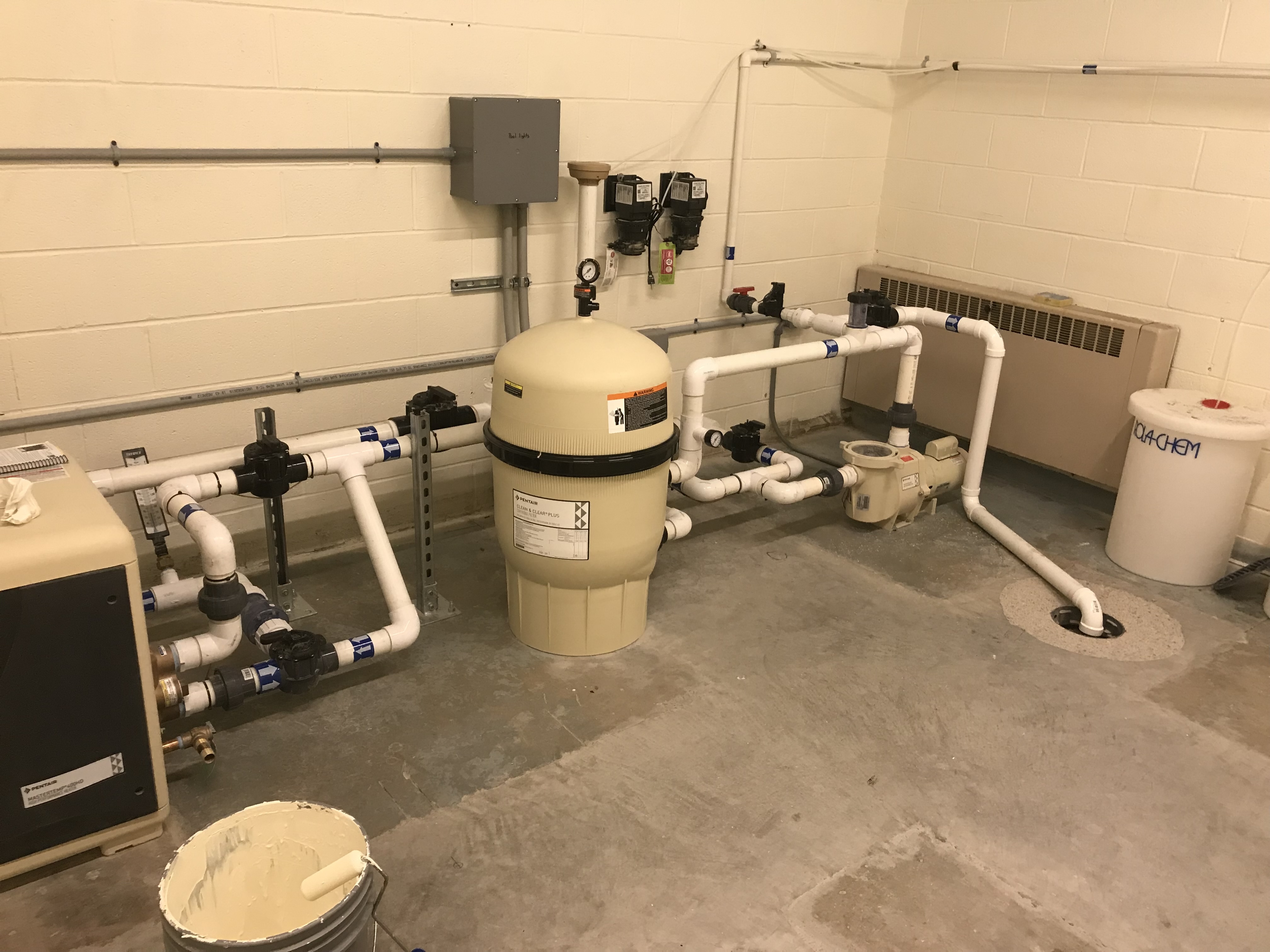 Commercial sand filter and pool pump