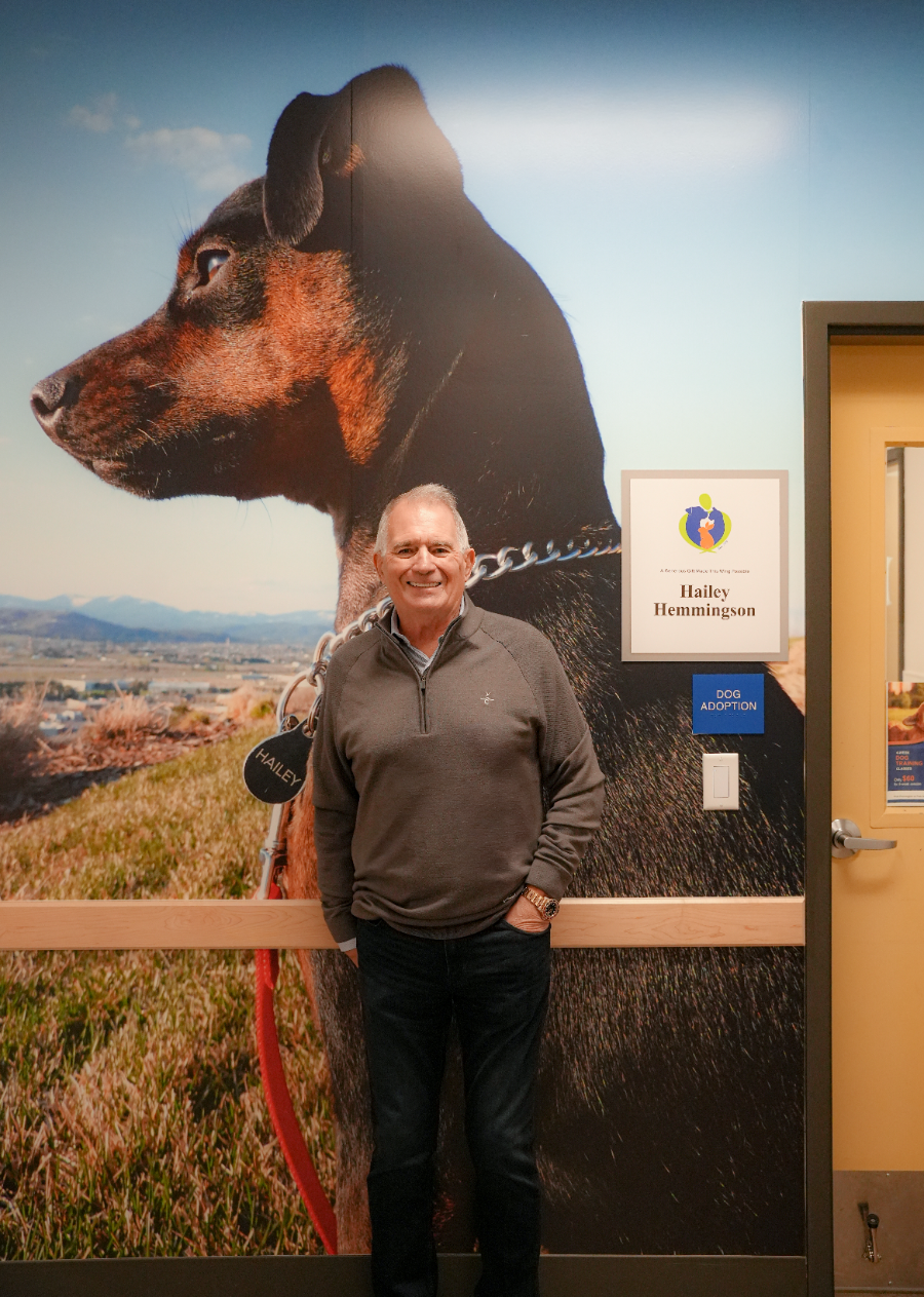 John Hemmingson at the Hailey Hemmingson Dog Adoption Wing