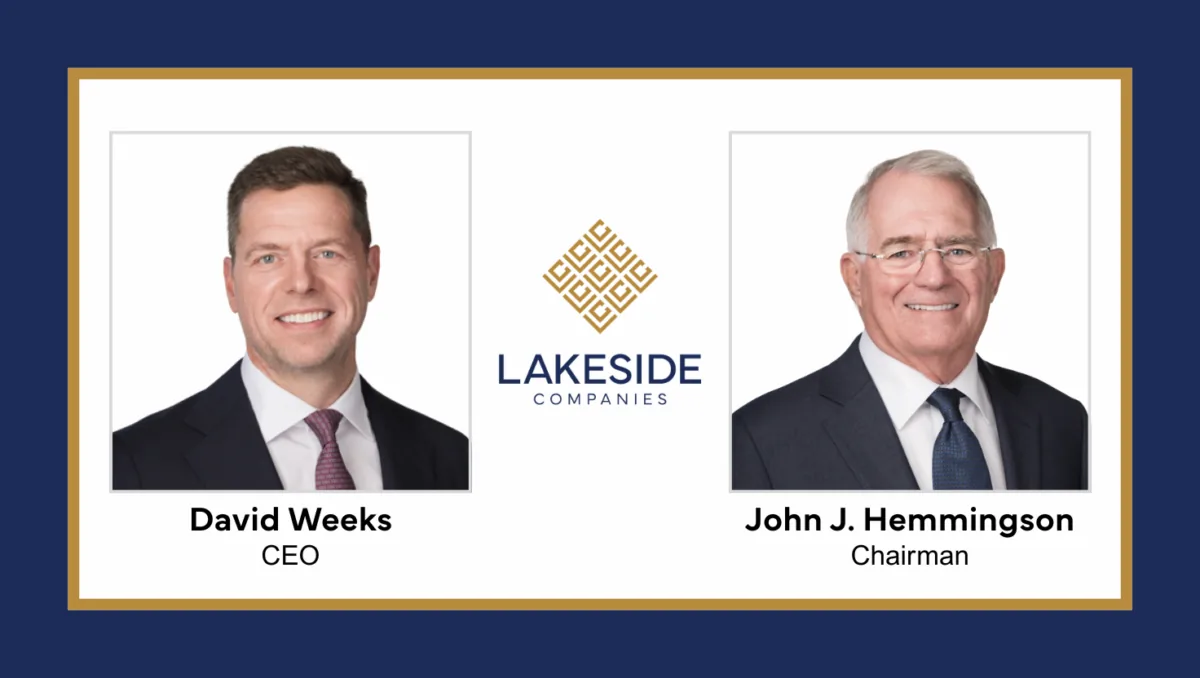 Lakeside Companies names David Weeks as CEO as founder John J. Hemmingson assumes the role of Chairman