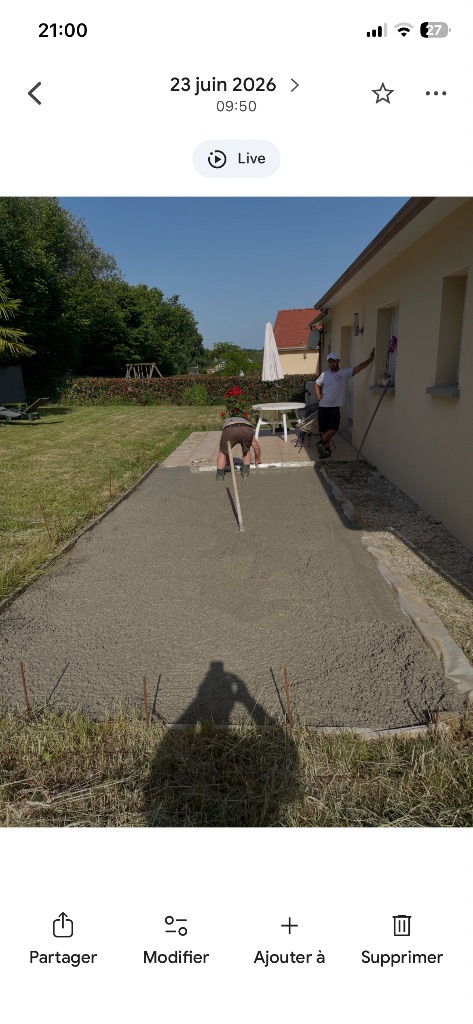 Coulage d'une dalle béton armée - Tinchebray-Bocage