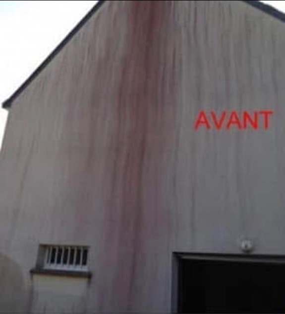 Avant : Nettoyage et démoussage de façade - Athis-Val de Rouvre