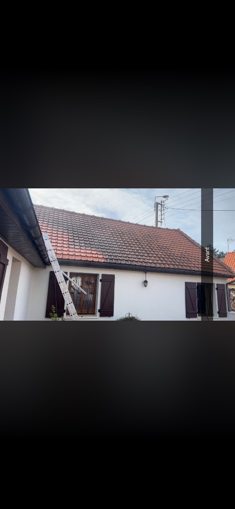 Avant : Nettoyage et démoussage de toiture - Flers