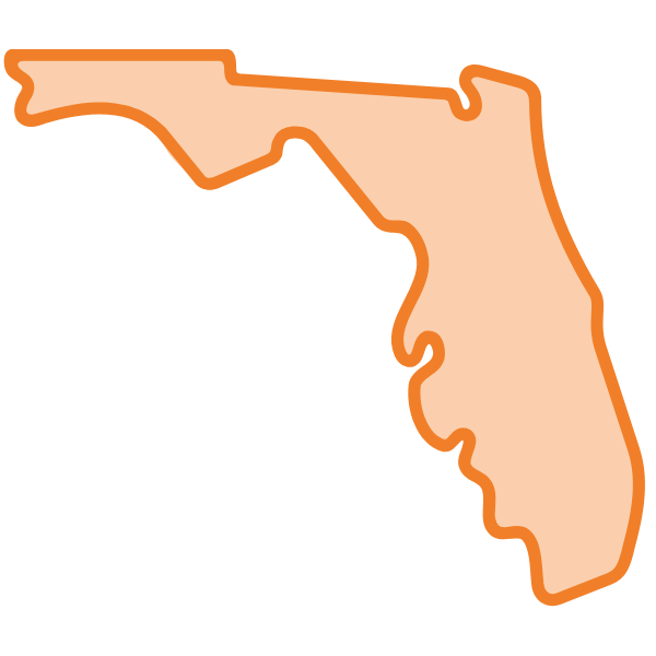 Outline of a Florida map