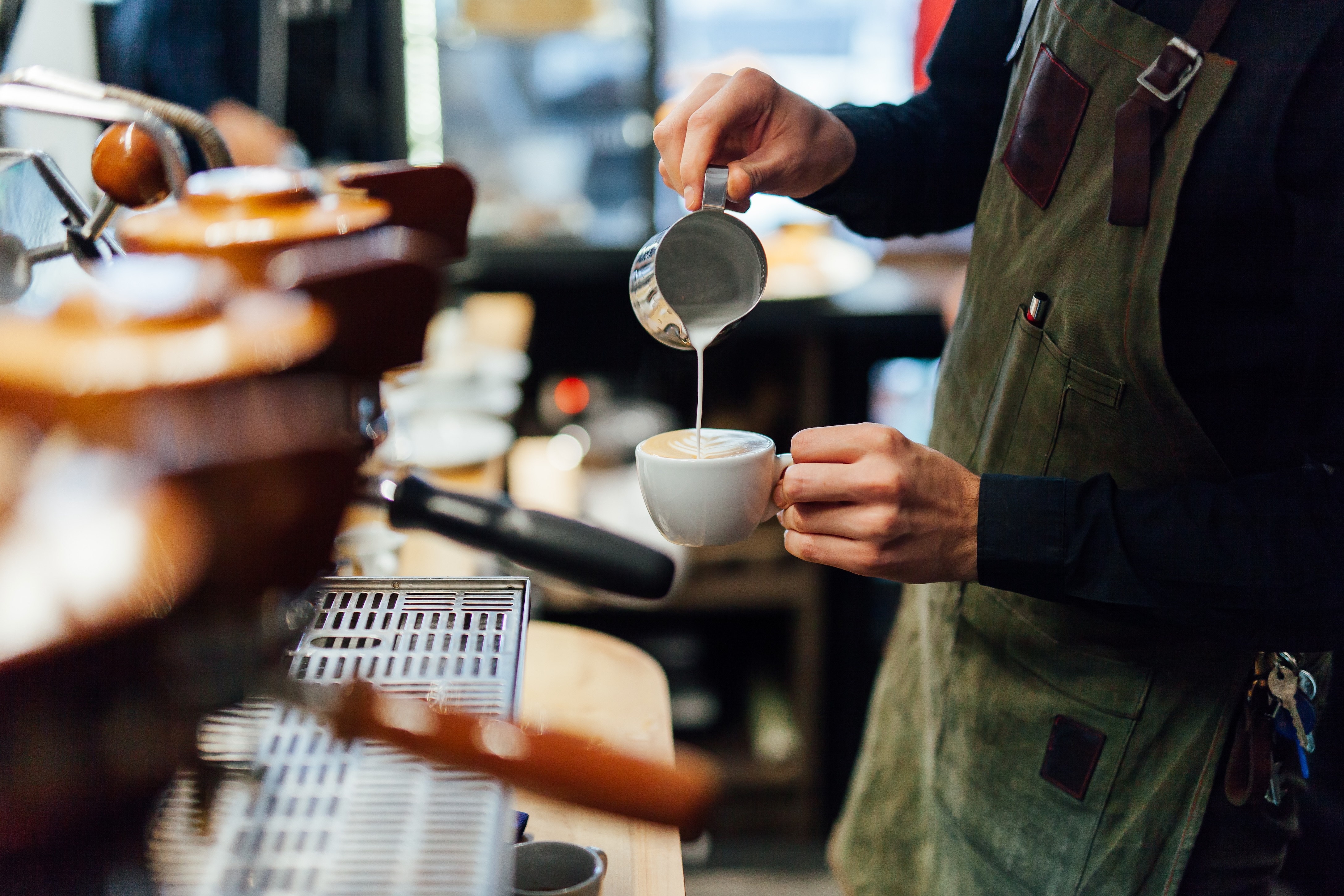 Coffee being made stock image