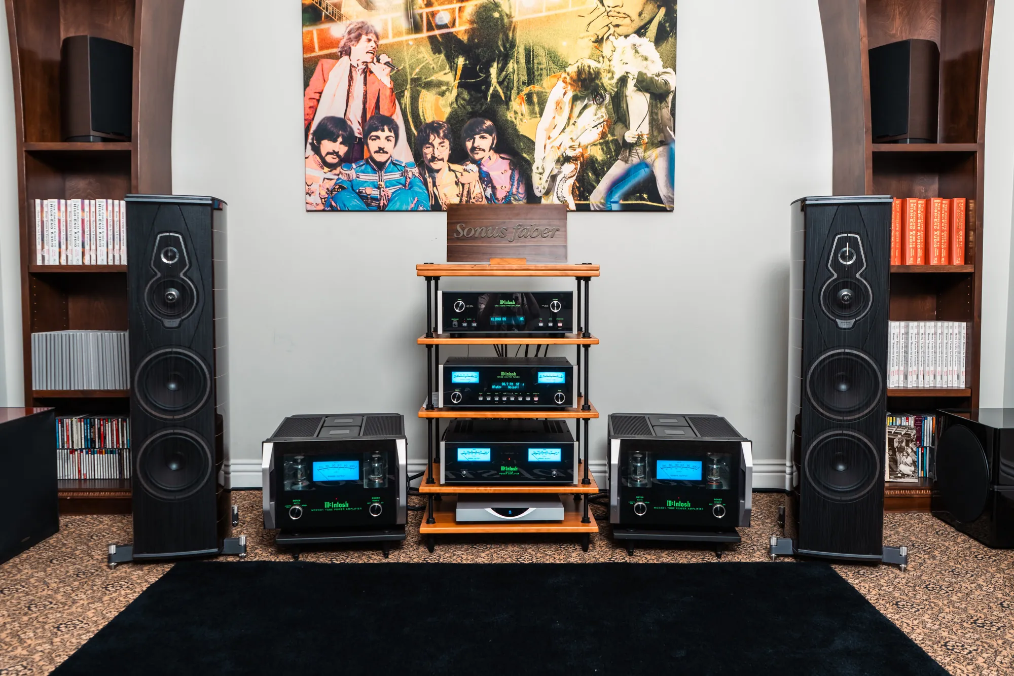 Sonus faber Amati G5 on McIntosh MC2301 tube monoblocks and C49 preamplifier in Tempe Room 4 at LMC