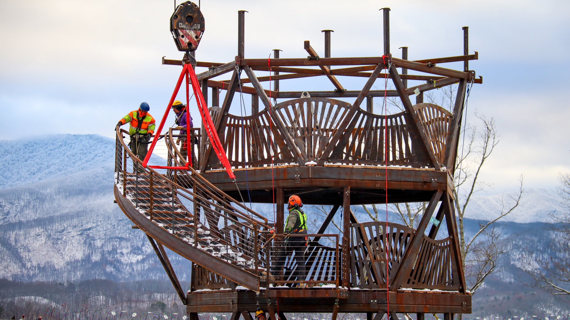 Gatlinburg SkyPark Tulip Tower construction by ERi Experiential Resources