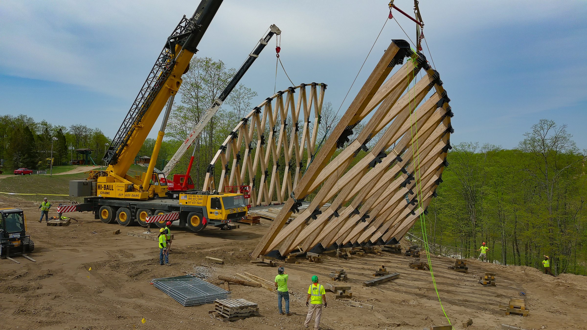 SkyBridge Michigan construction by ERi Experiential Resources