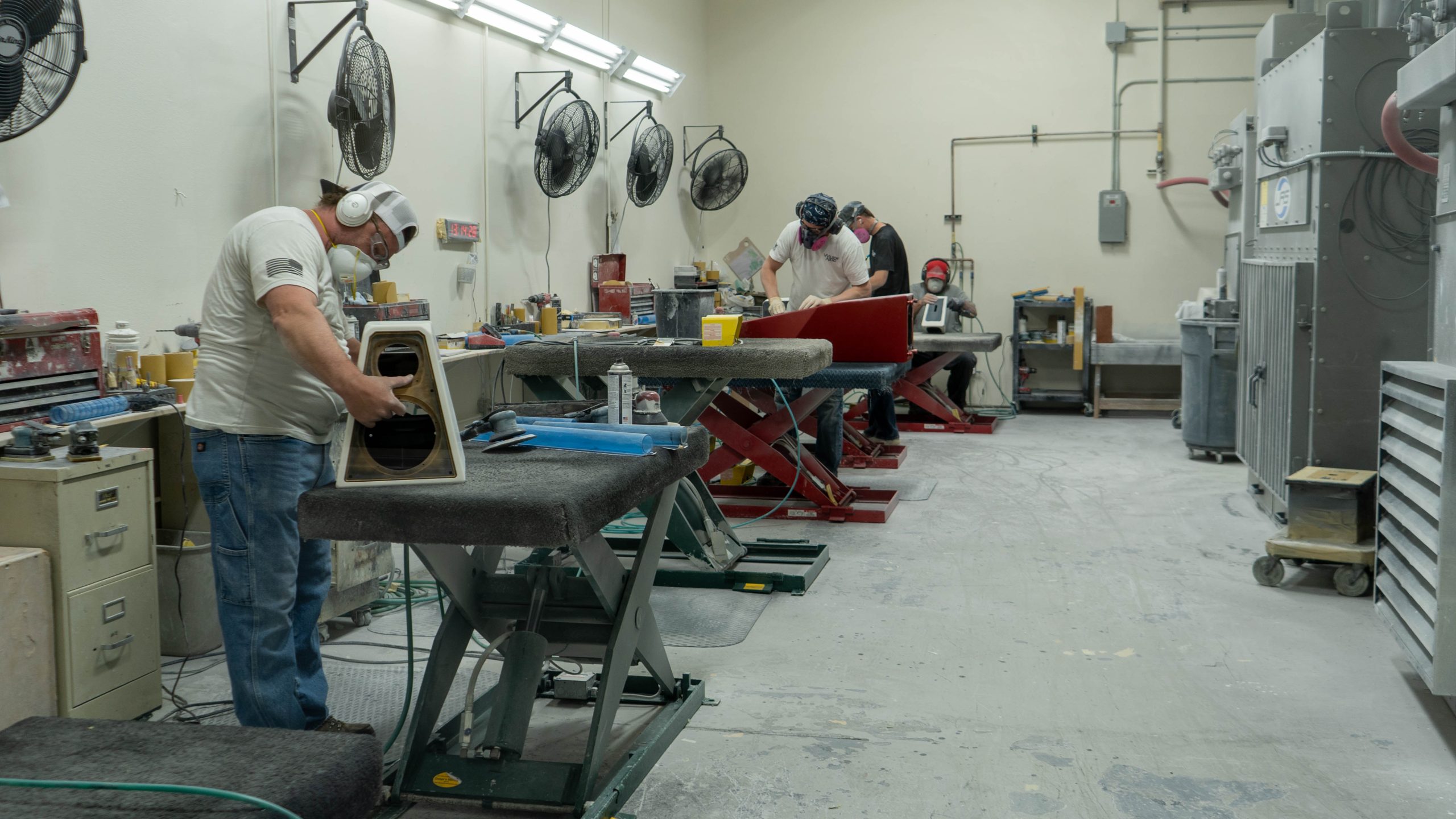 Wilson Audio paint booth and finishing process