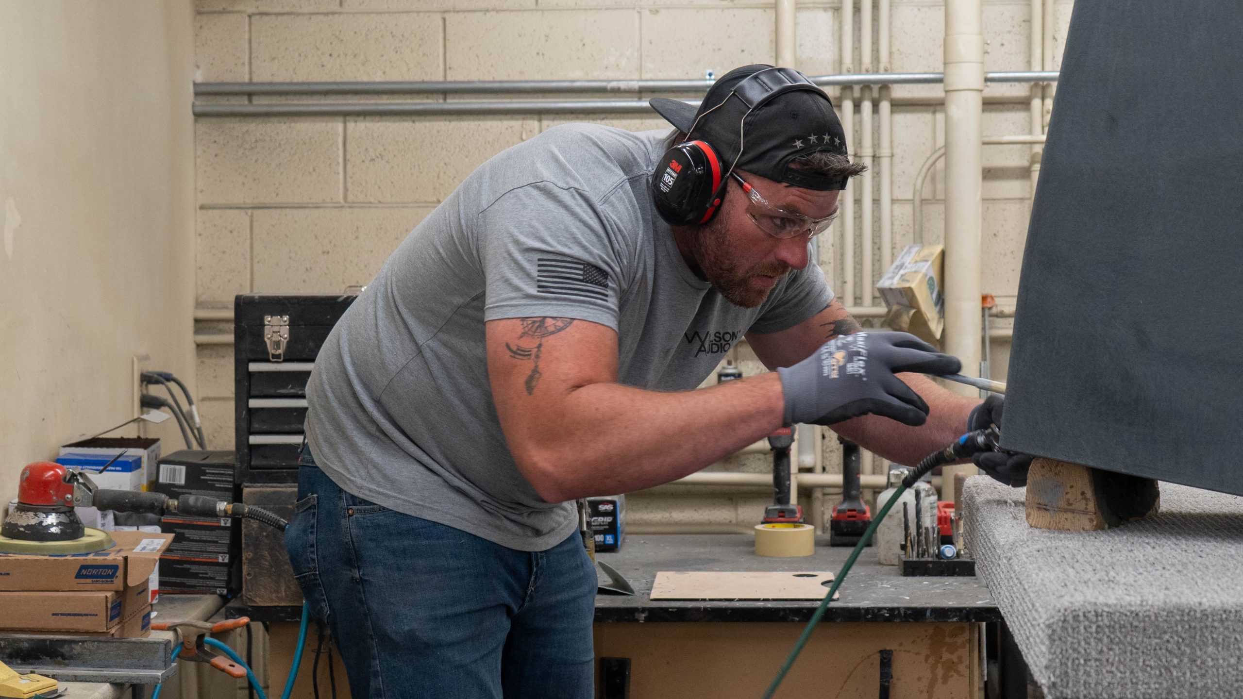Craftsmanship detail at the Wilson Audio facility