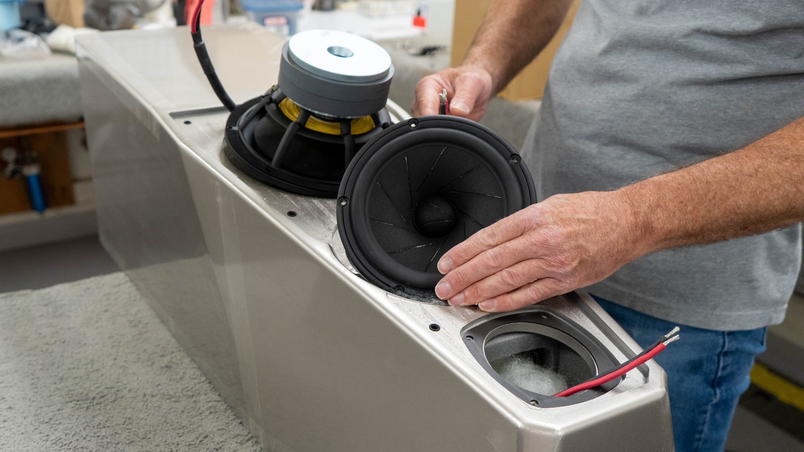 Detail of Wilson Audio's H-Material front baffle