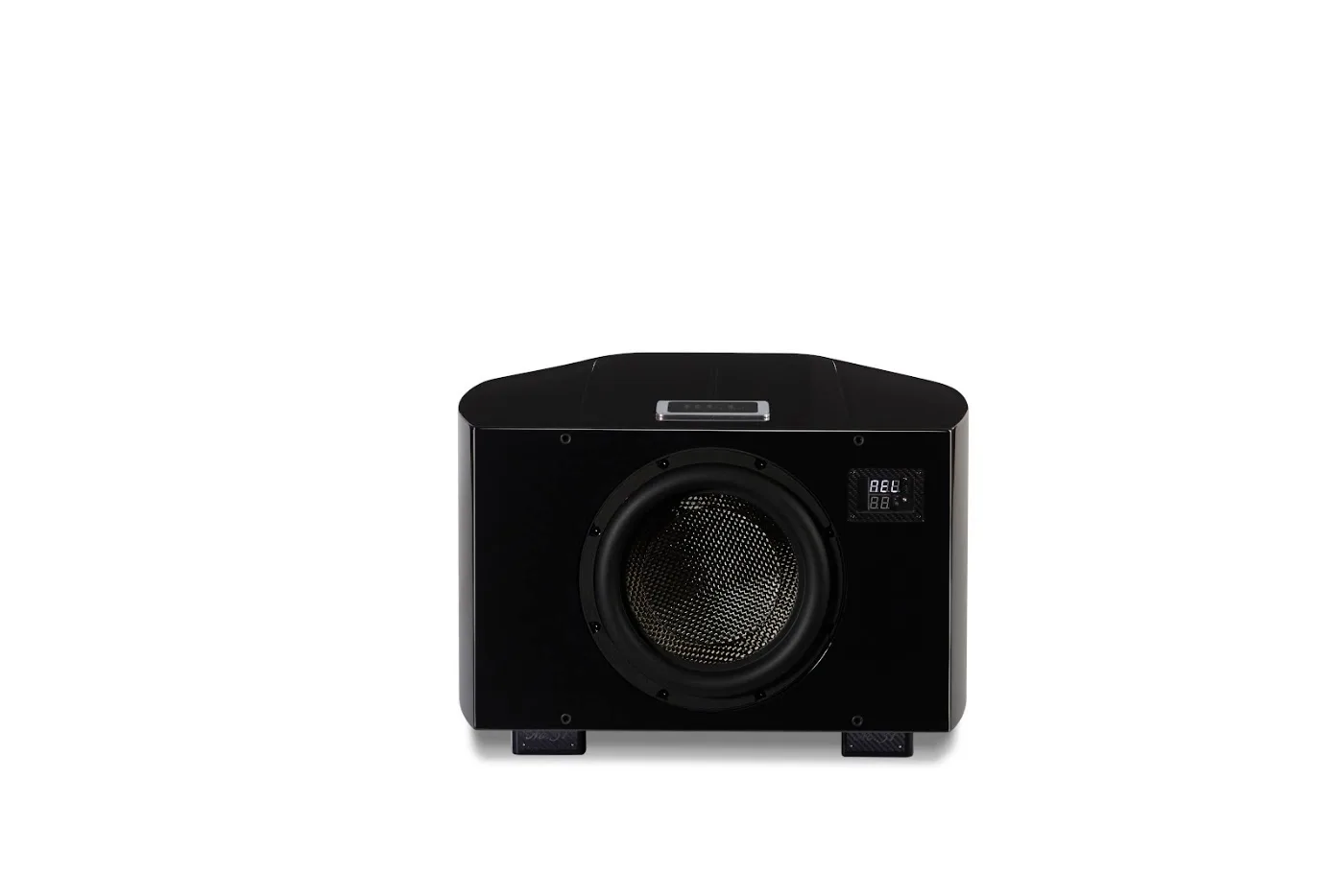 REL Acoustics No.31 front view showing the 12-inch long-throw carbon fibre driver