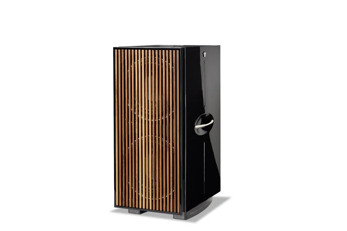 REL Acoustics 212 Black Label with the optional premium wood grille fitted