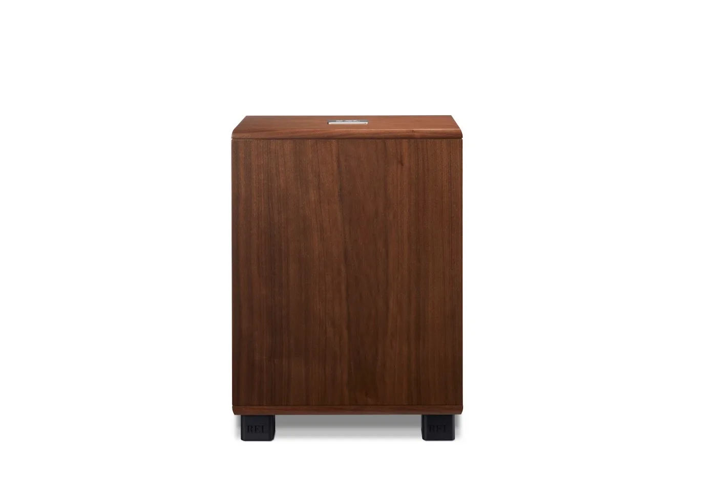 REL Classic 98 front view showing the radiused cabinet curve and reveal line