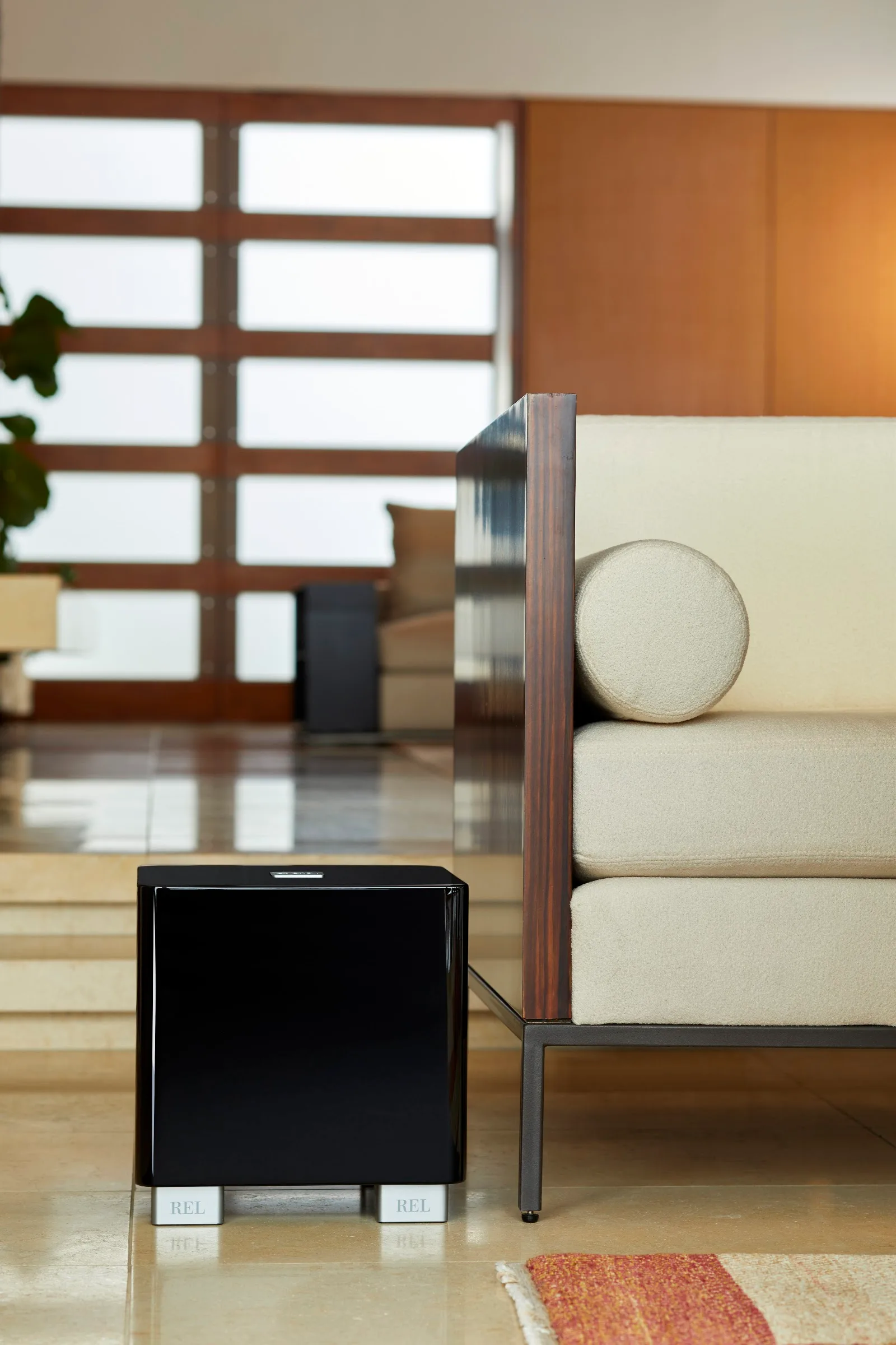 REL T/5x subwoofer in a small listening room