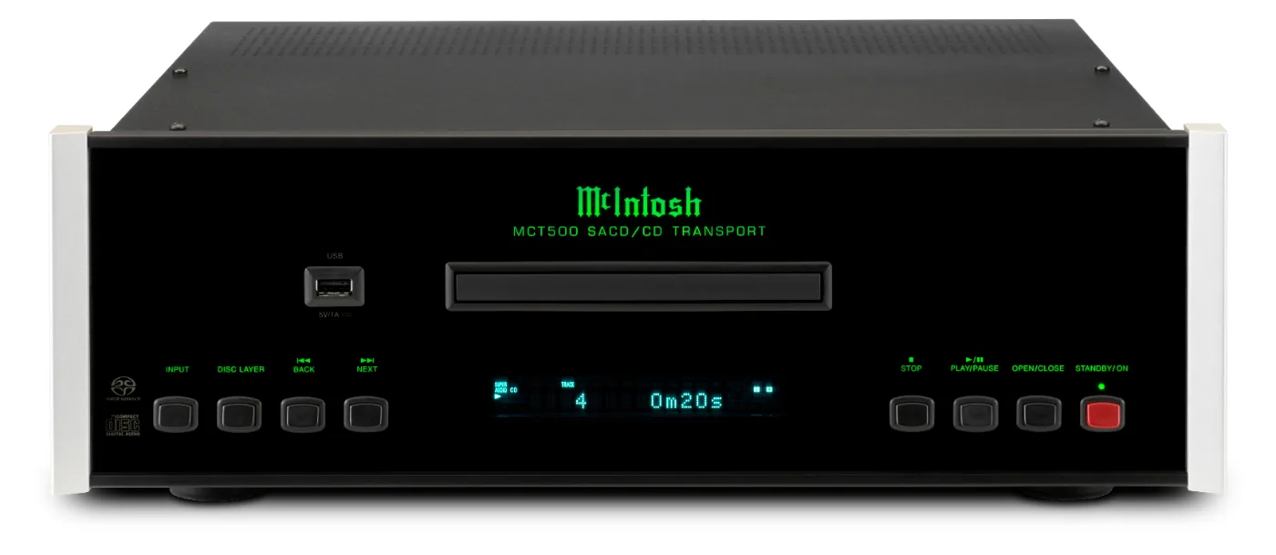 McIntosh MCT500 CD & SACD player, front panel