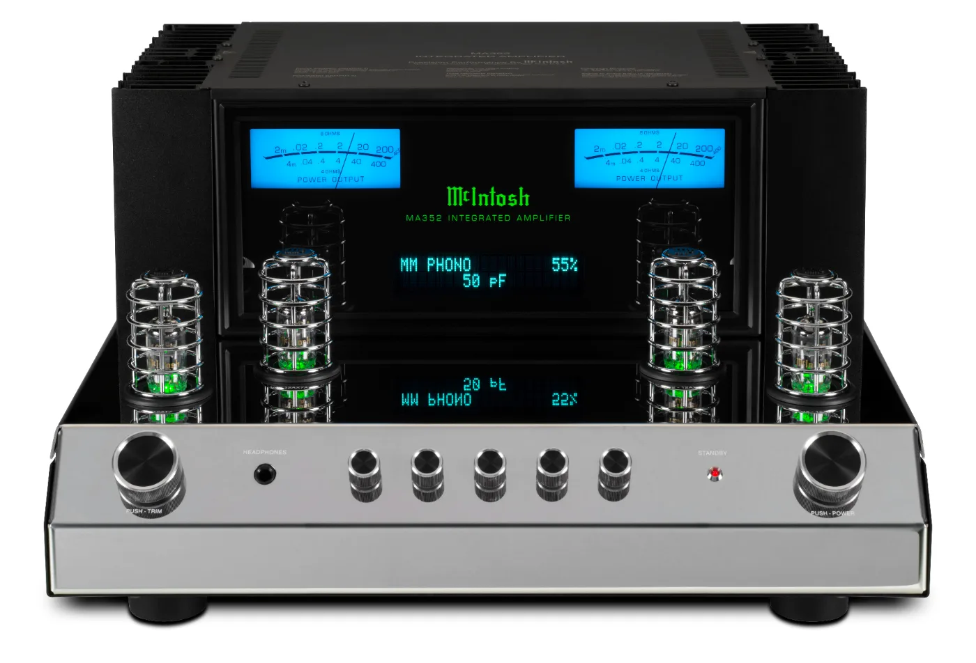 McIntosh MA352 integrated amplifier, front panel
