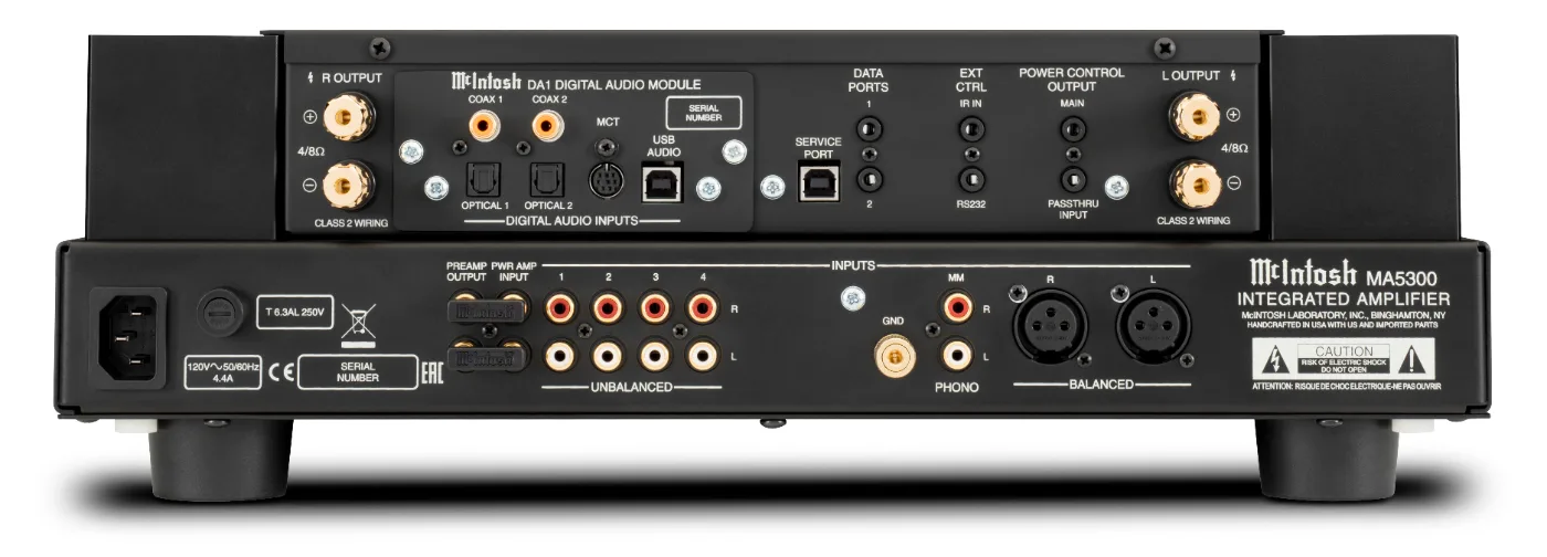 McIntosh MA5300 integrated amplifier, rear panel connections