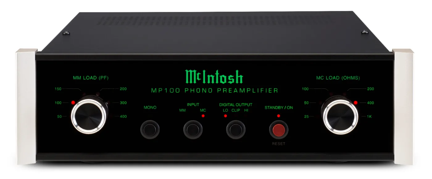 McIntosh MP100 phono stage, front panel