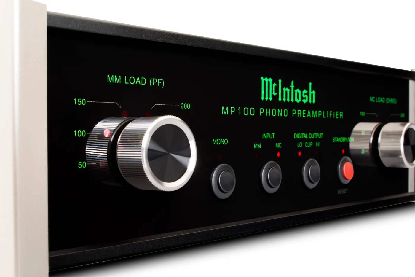 McIntosh MP100 phono stage, close-up detail