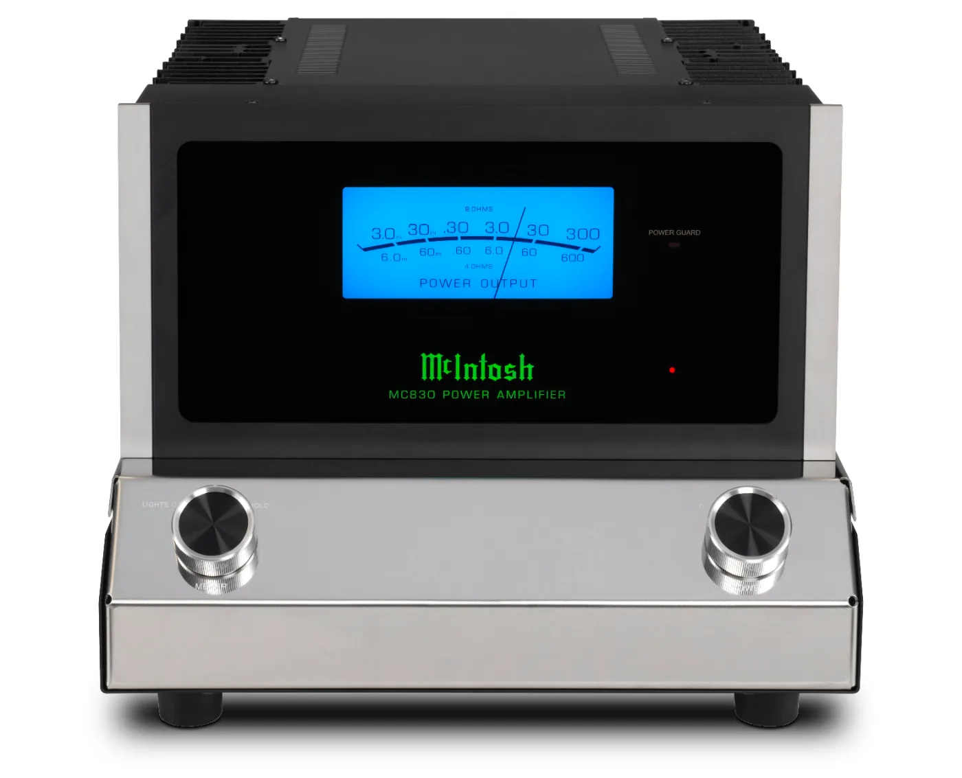 McIntosh MC830 power amplifier, front panel