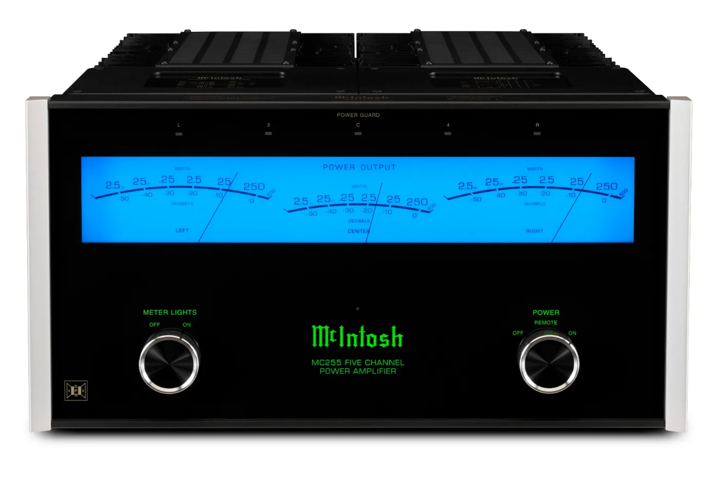 McIntosh MC255 power amplifier, front panel