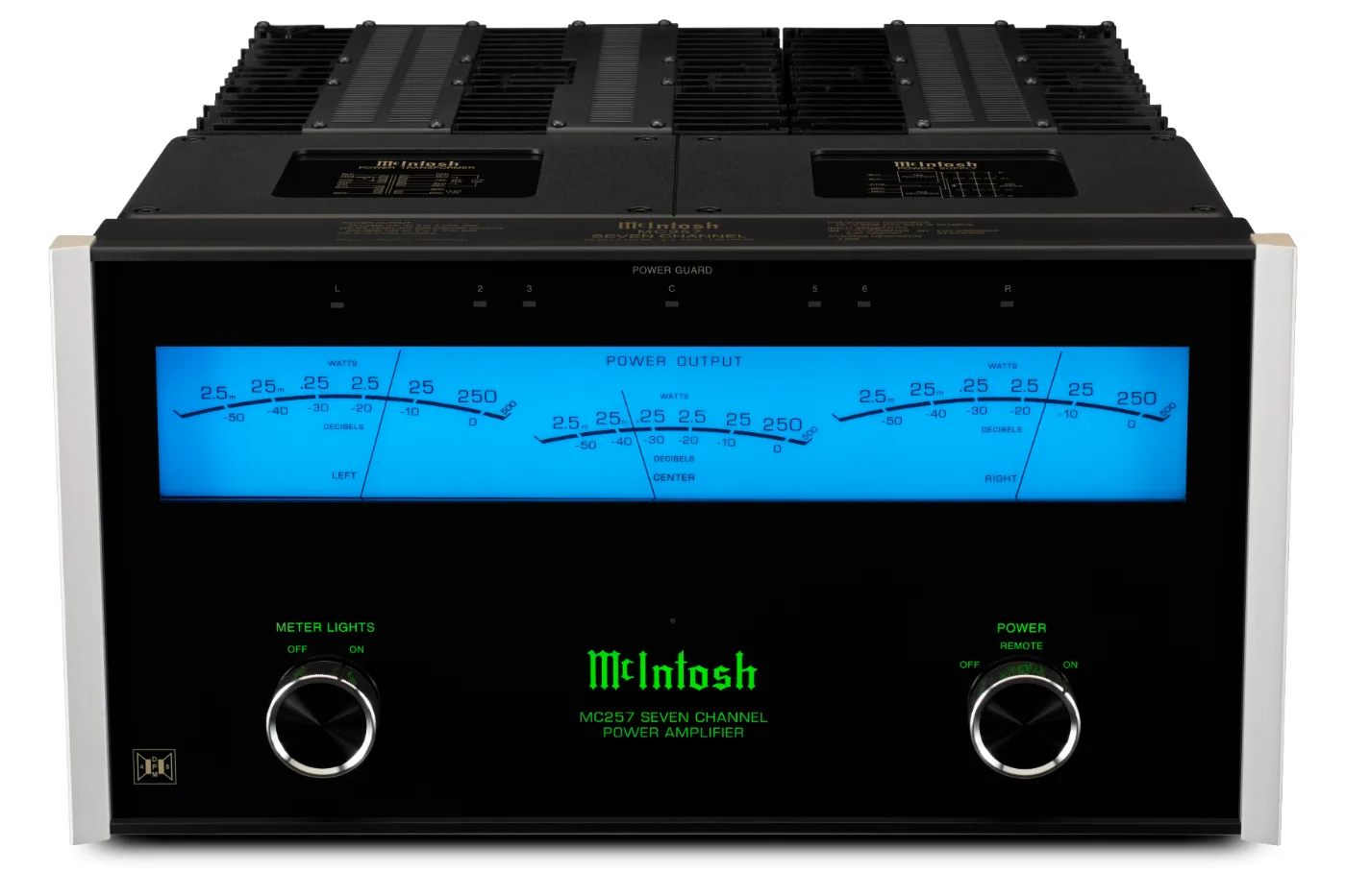 McIntosh MC257 power amplifier, front panel
