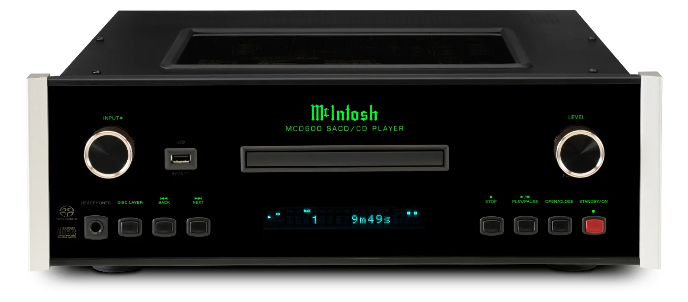 McIntosh MCD600 CD & SACD player, front panel