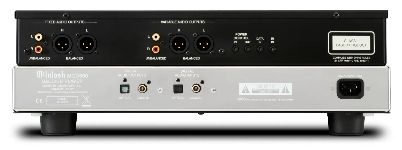 McIntosh MCD600 CD & SACD player, rear panel connections