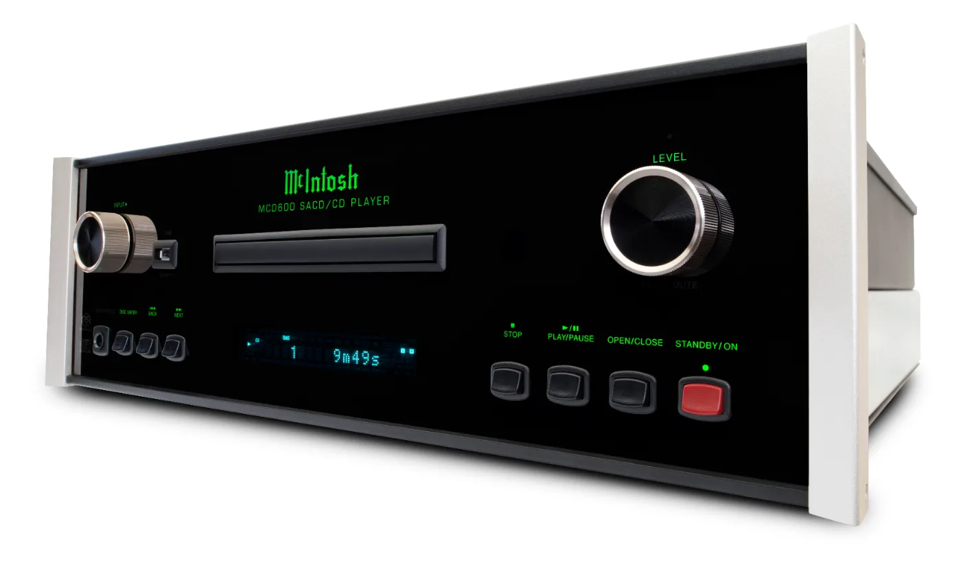 McIntosh MCD600 CD & SACD player, low-angle view