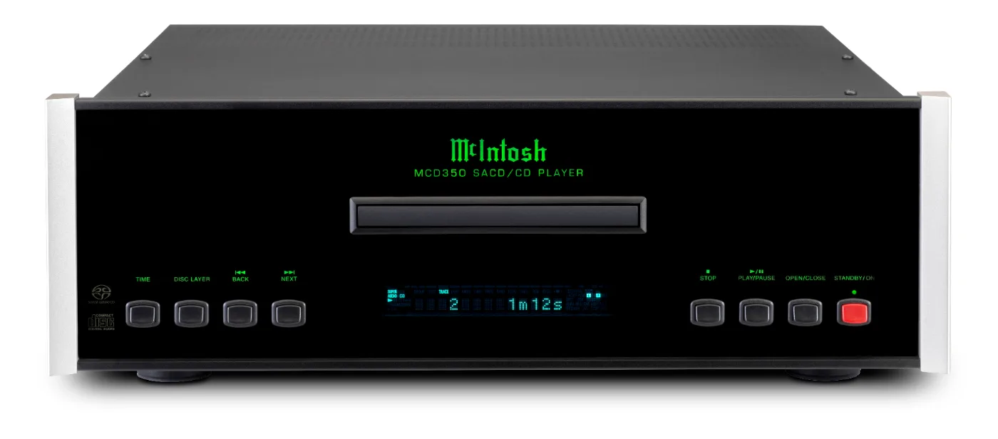 McIntosh MCD350 CD & SACD player, front panel