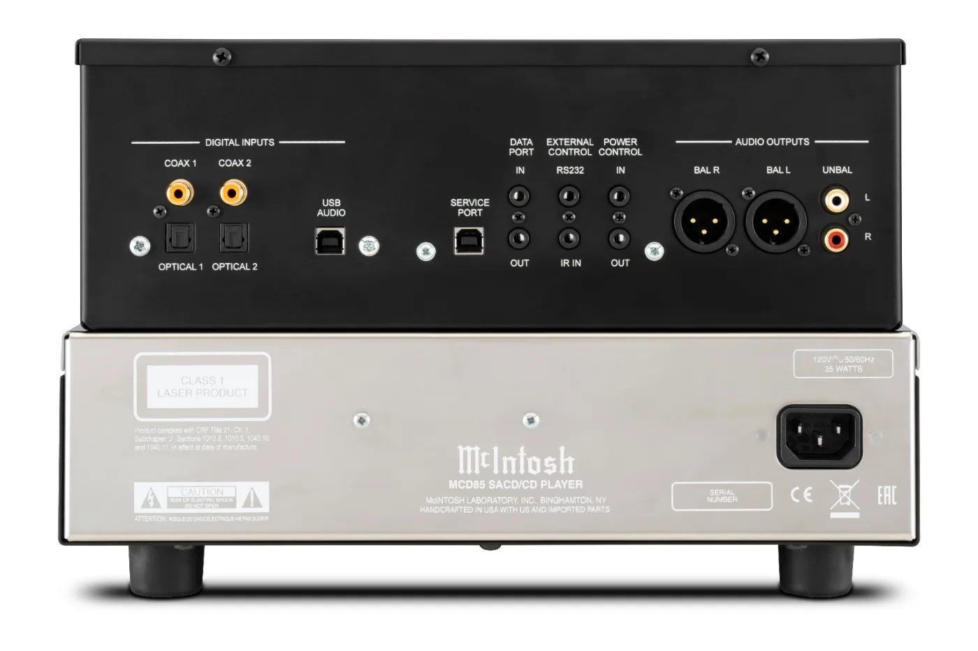 McIntosh MCD85 CD & SACD player, rear panel connections