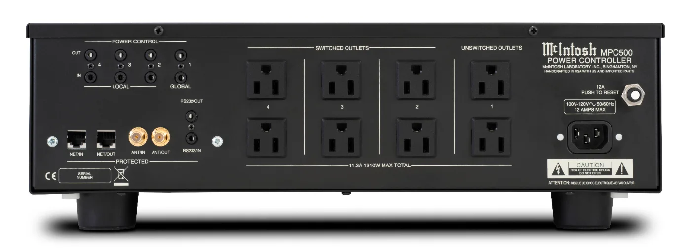McIntosh MPC500 power conditioner, rear panel connections