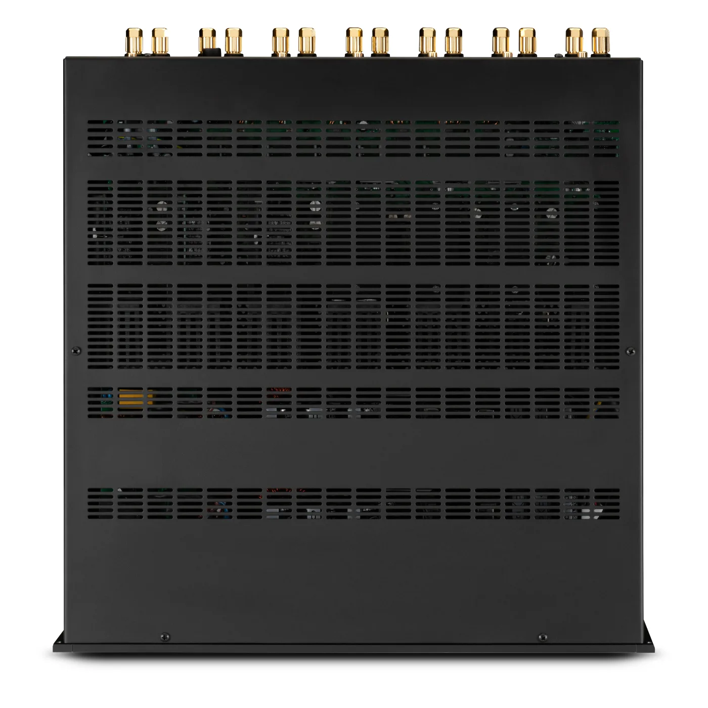 McIntosh MI347 power amplifier, top view