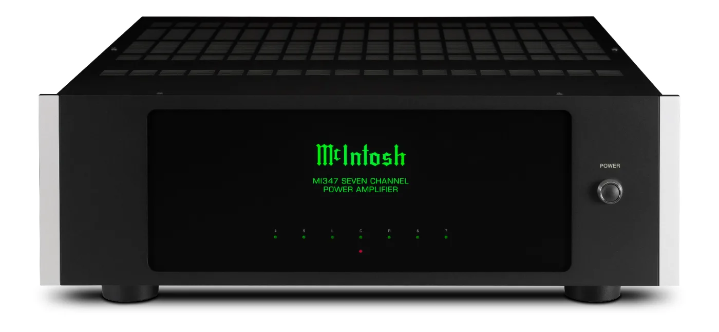 McIntosh MI347 power amplifier, front panel