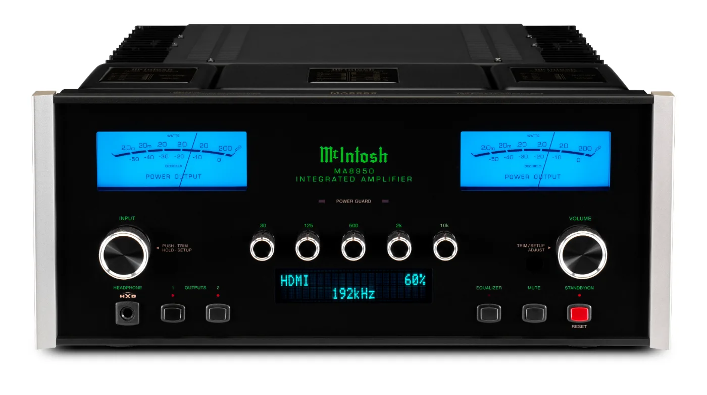 McIntosh MA8950 integrated amplifier, front panel, HDMI