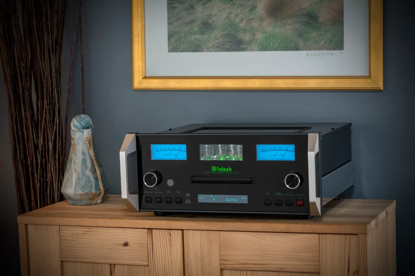 McIntosh MCD12000 CD & SACD player, shown in a room setting