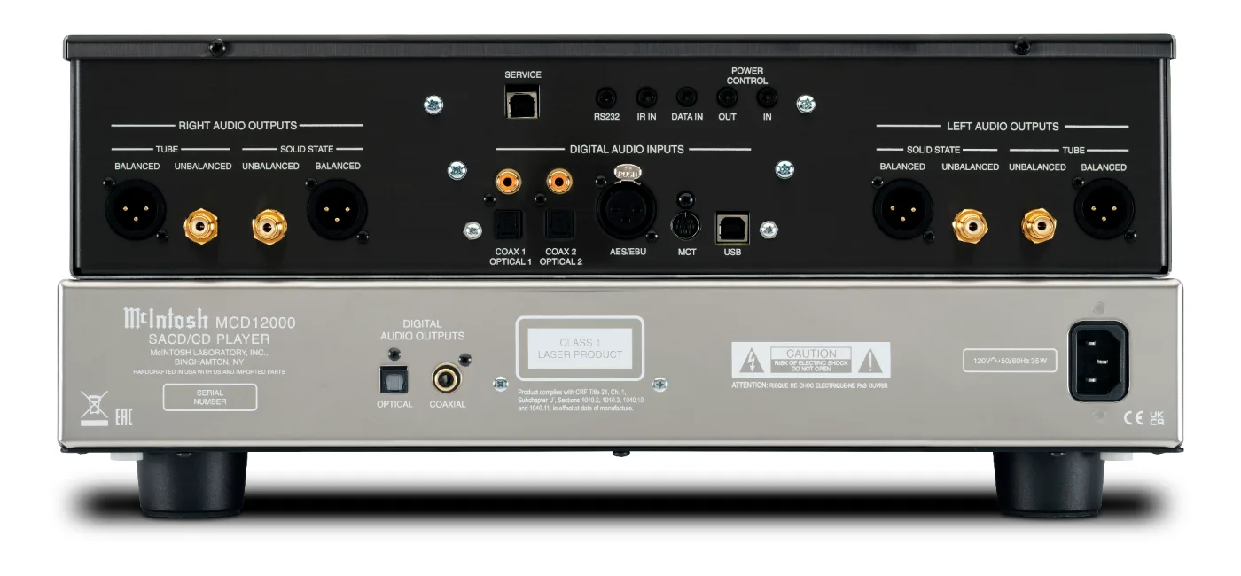 McIntosh MCD12000 CD & SACD player, rear panel connections