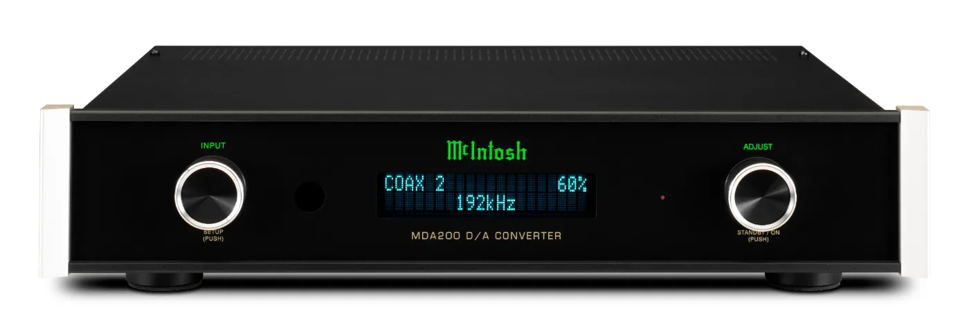 McIntosh MDA200 DAC, front panel, COAX