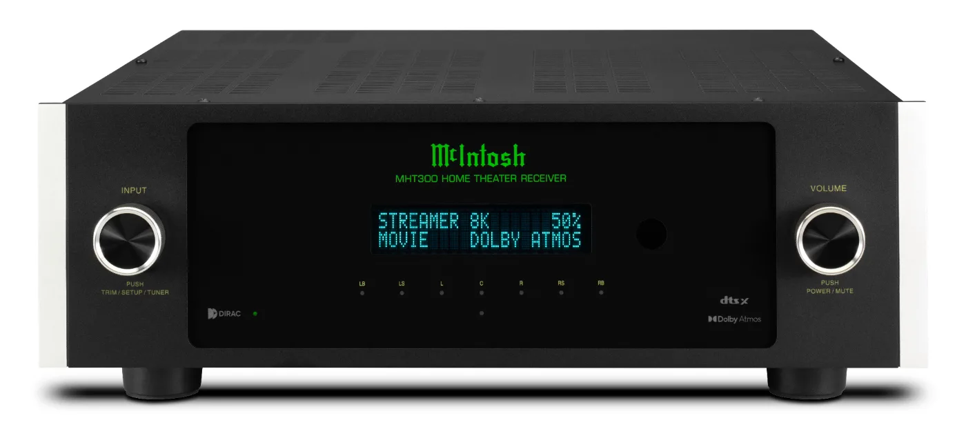 McIntosh MHT300 cinema processor, front panel