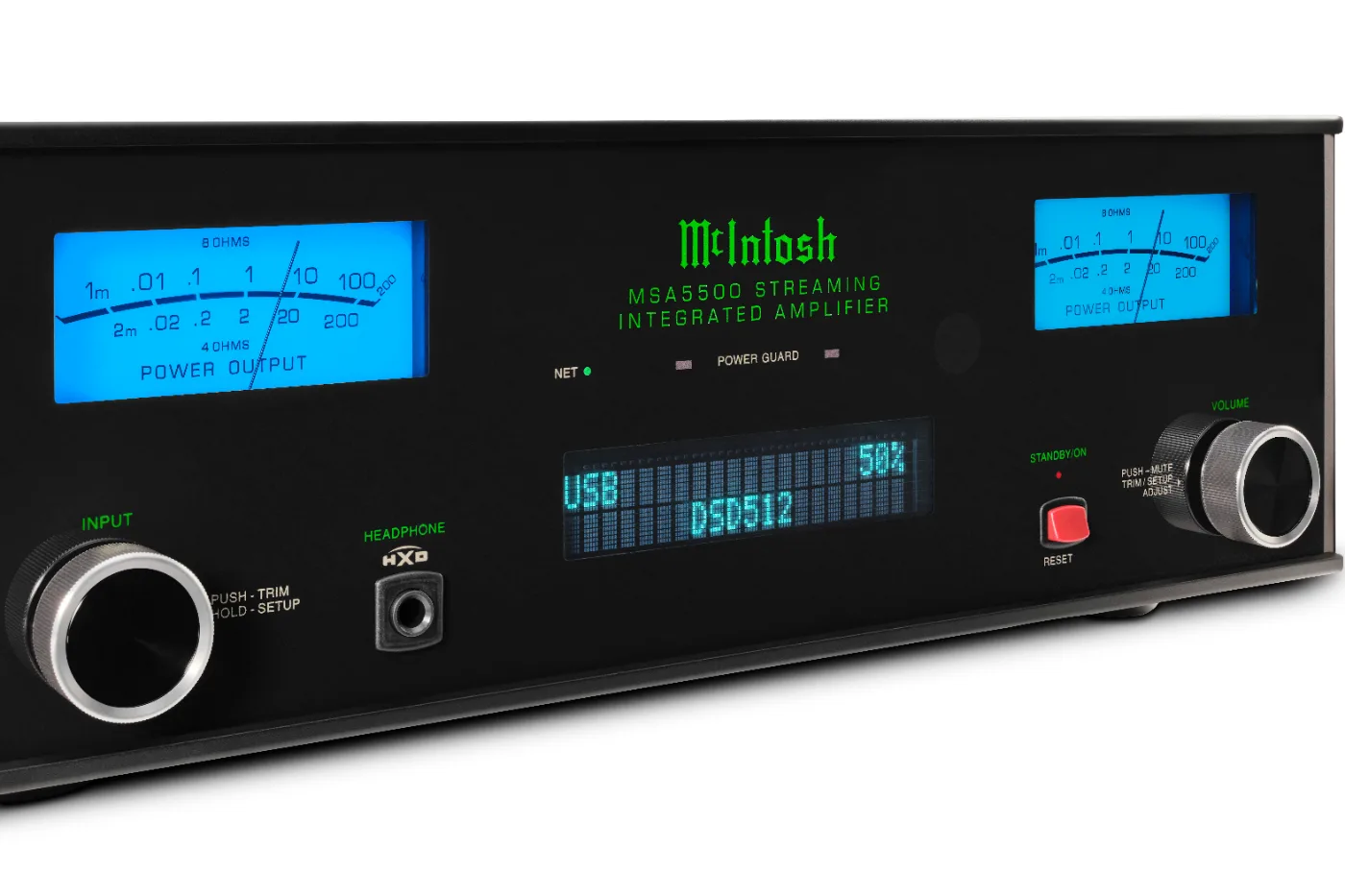 McIntosh MSA5500 integrated amplifier, close-up detail, USB
