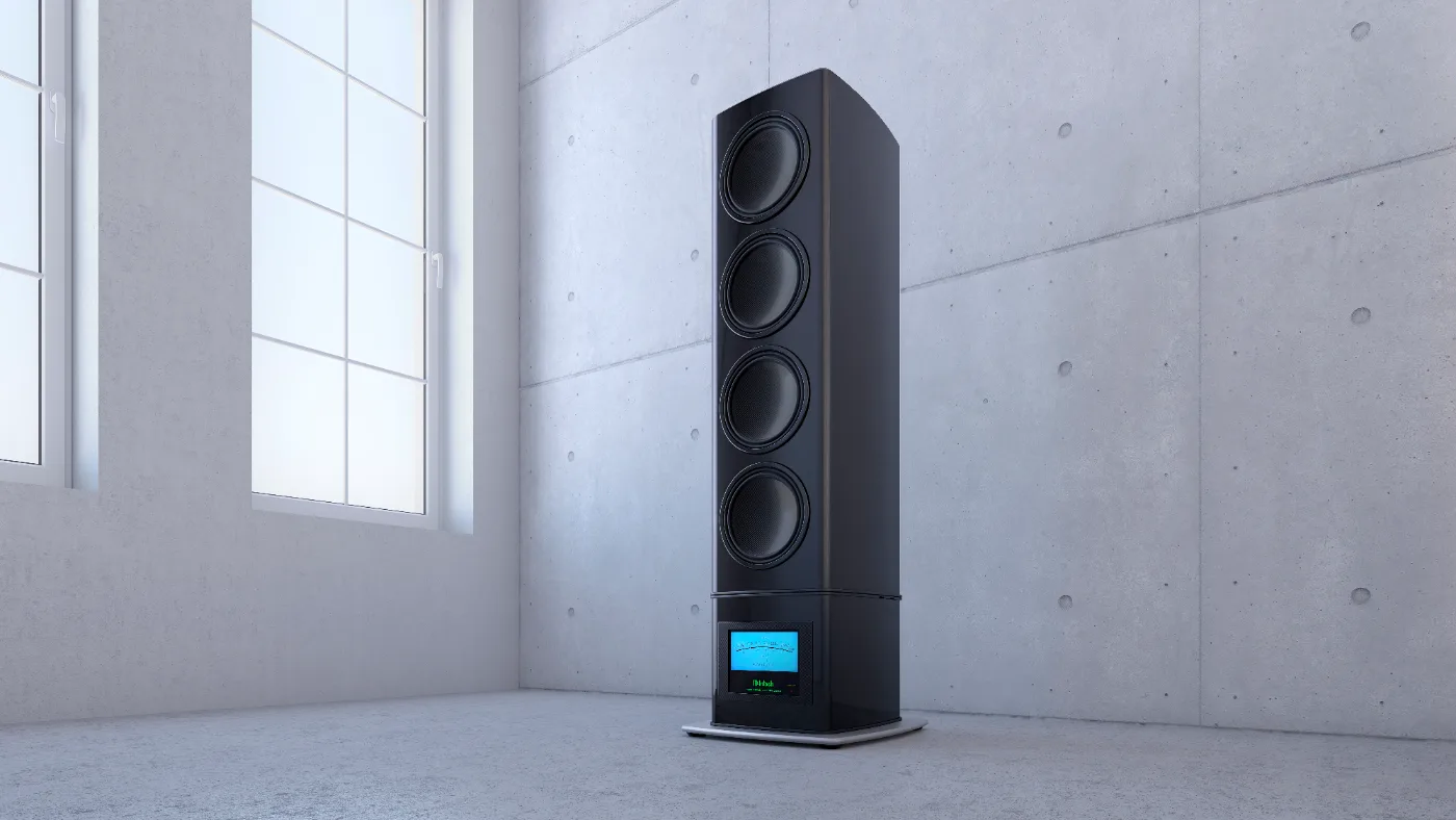 McIntosh PS2K subwoofer, shown in a room setting