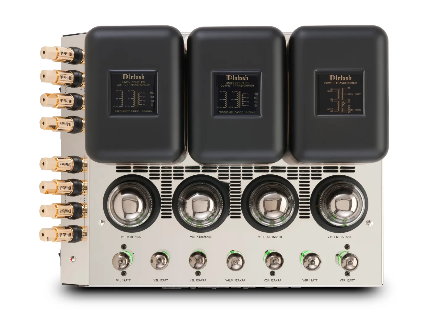 McIntosh MC275 power amplifier, top view