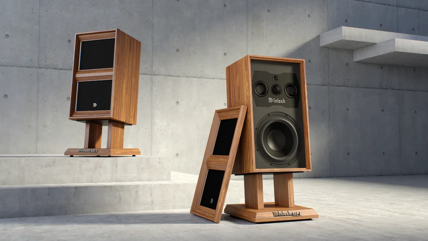 McIntosh ML1 Mk II loudspeaker, shown in a room setting