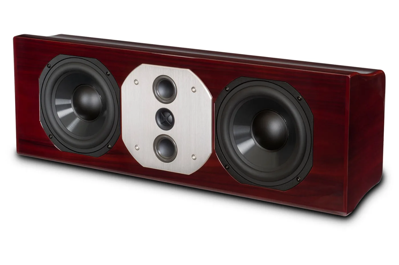 McIntosh LCR80 loudspeaker, three-quarter view from the right, grille removed