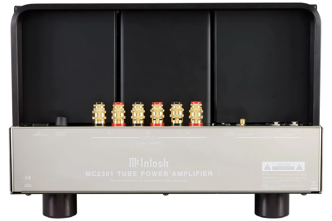 McIntosh MC2301 power amplifier, rear panel connections